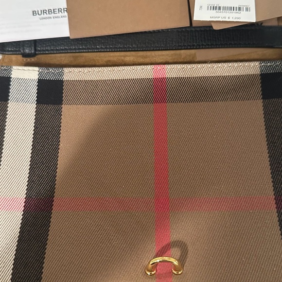 Burberry Black and Brown Crossbody Bag with Gold Accent - Picture 3 of 15